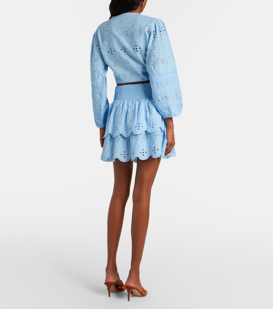 Riri Broderie Anglaise Cotton Miniskirt
