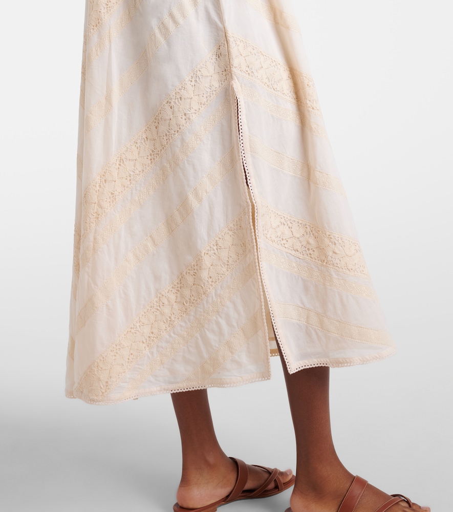  Juliet Dunn Juliet Dunn Besticktes Midikleid Aus Baumwolle 