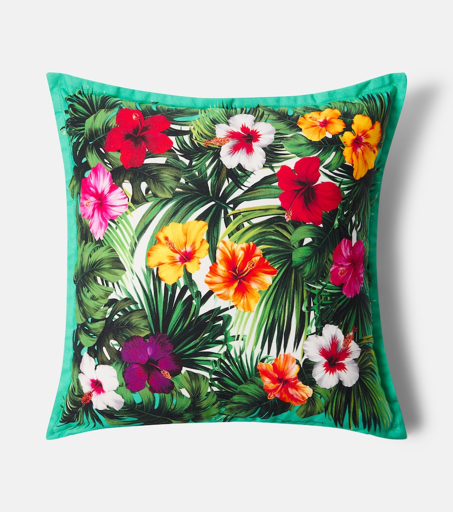 Dolce&Gabbana Casa Unisex Multicoloured Floral Cotton Canvas Cushion - Mytheresa