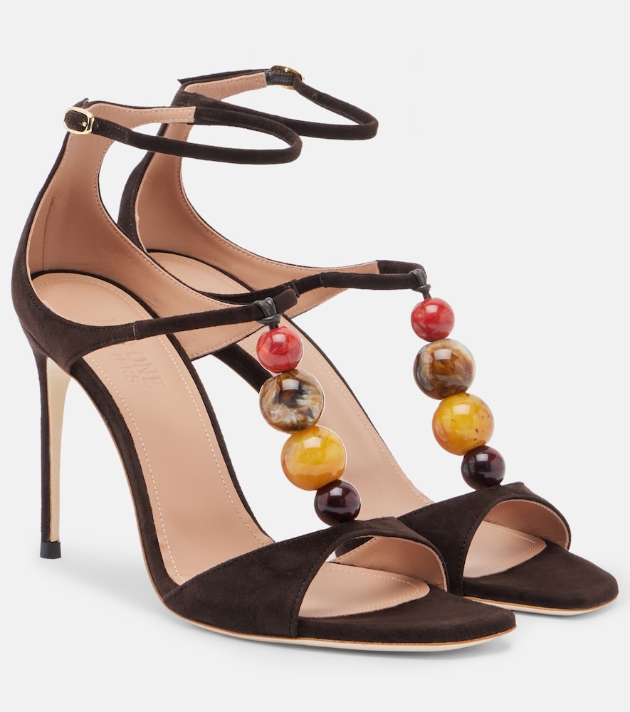 Sandali Lena in suede con perline