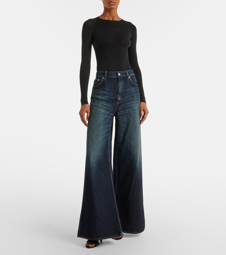 Alaïa Faded wide-leg jeans