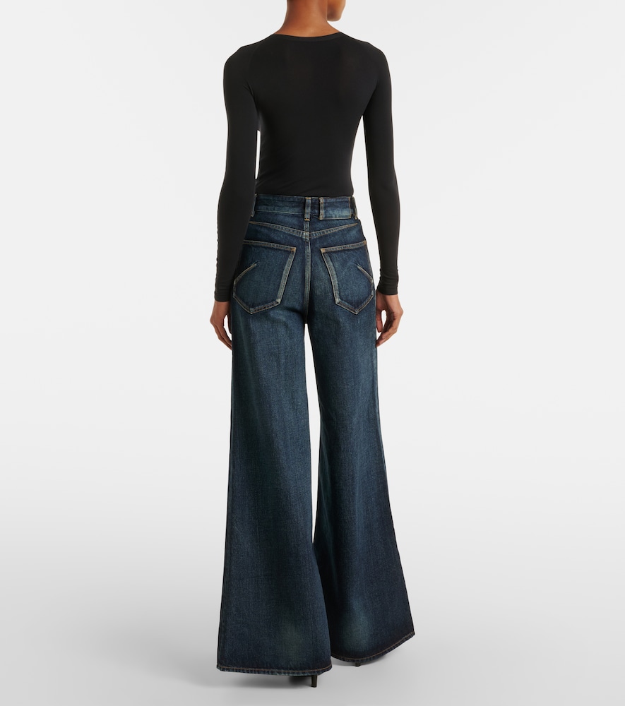  Alaia Alaïa Mid-rise Wide-leg Jeans 