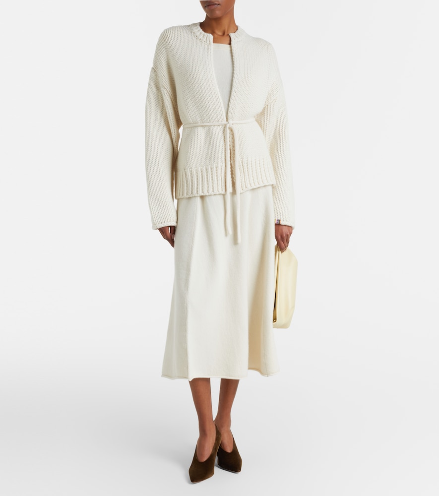  Extreme Cashmere Extreme Cashmere Nâ°388 Ease Cashmere-blend Midi Skirt 