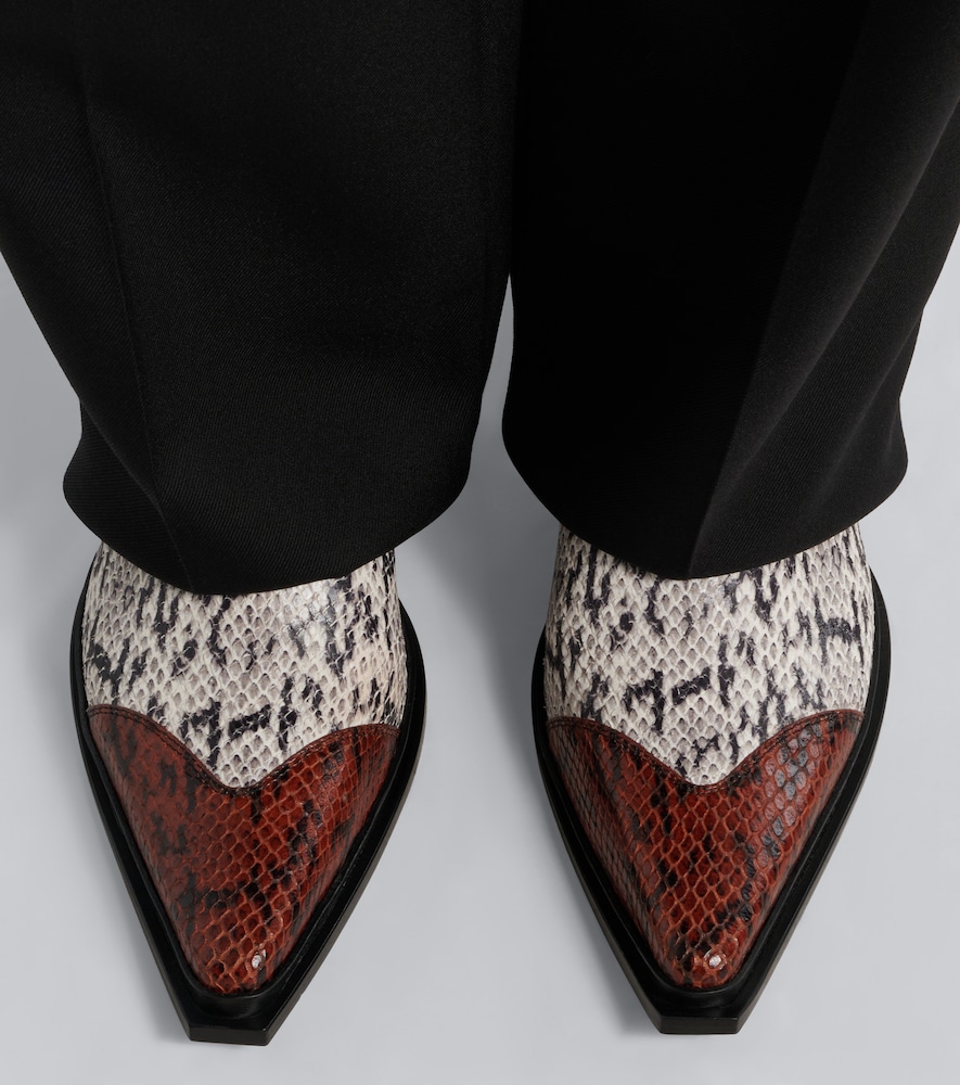 Cece Snake-Effect Cowboy Boots