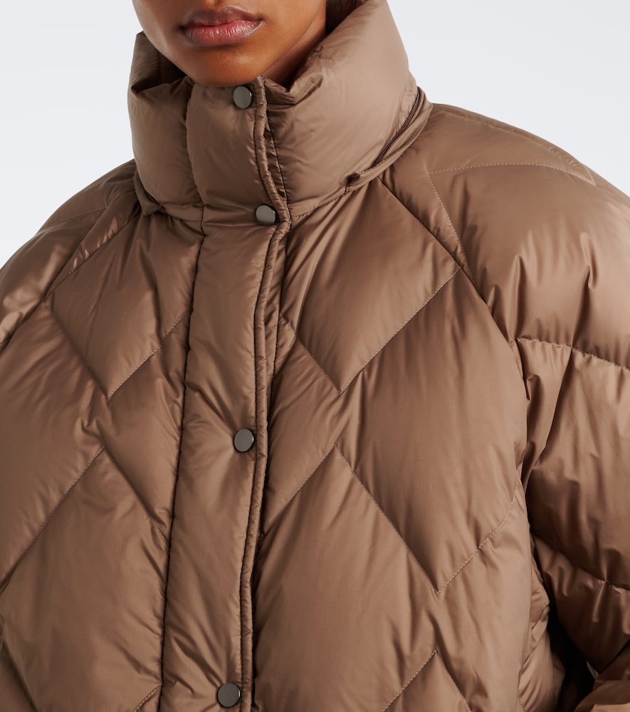 Shearling-Trimmed Quilted Down Jacket