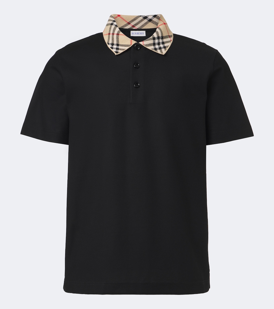 Poloshirt  Check aus Baumwoll-Piqué