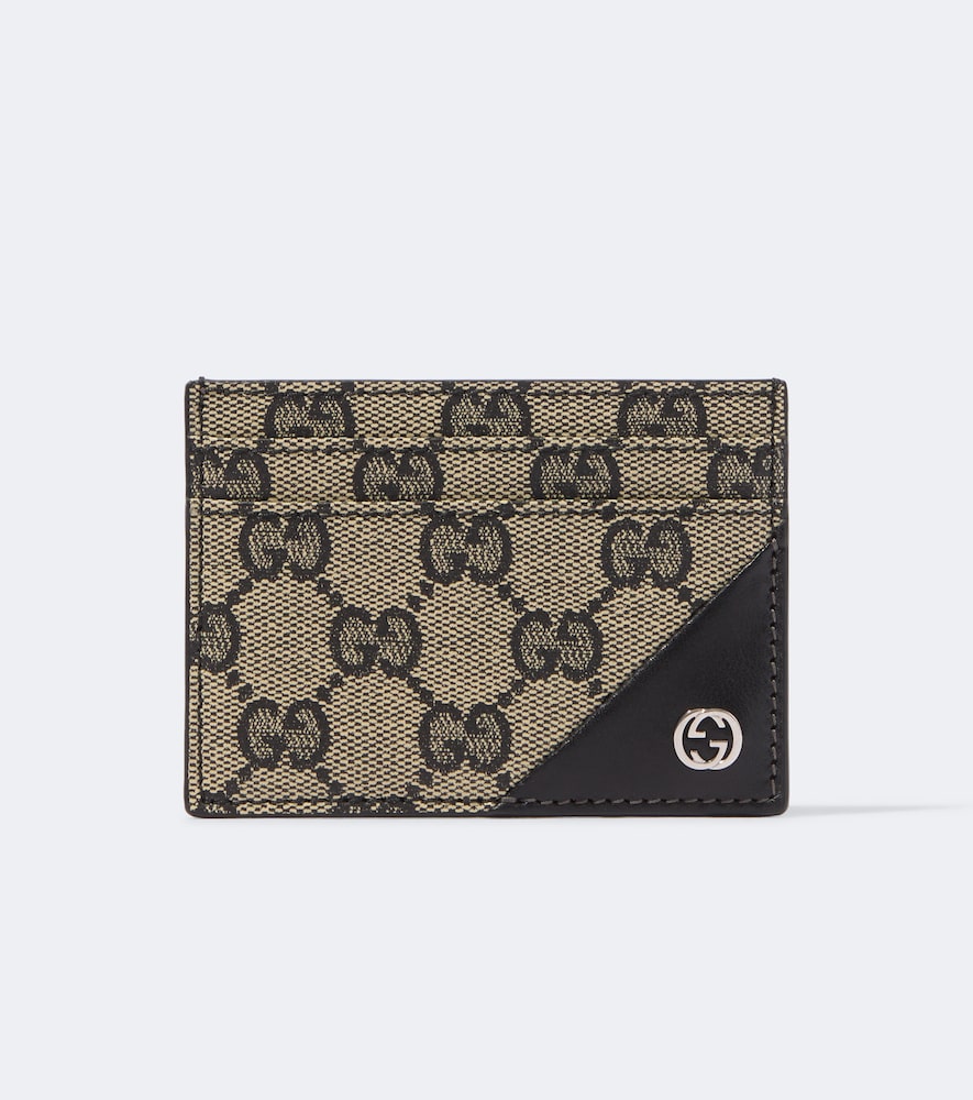 Portacarte Interlocking G in canvas GG
