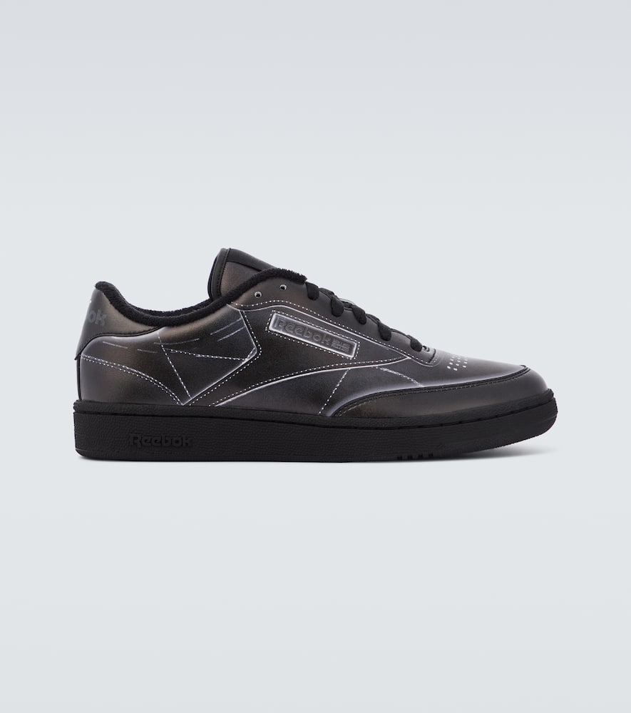 Maison Margiela X Reebok Man Sneakers Charcoal Size 7.5 Textile Fibers In Black