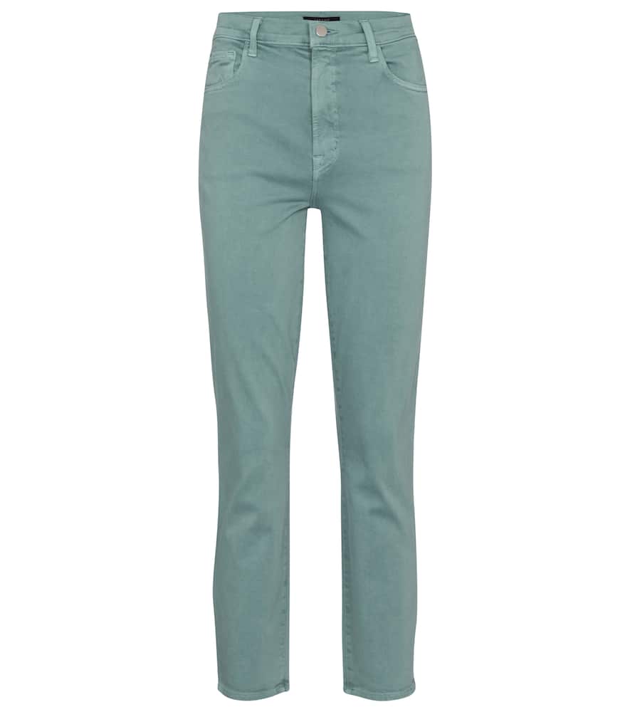 Click to view more detailed imagery on our partner's website J Brand Alma High-rise Straight Cropped Jeans In Blue