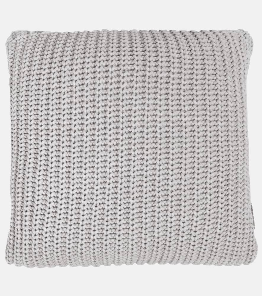 Cotton-blend knit cushion