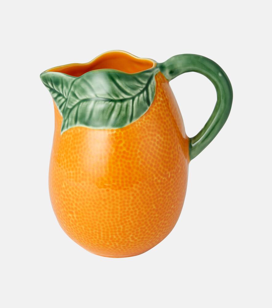 Bordallo Pinheiro Orange earthenware jug
