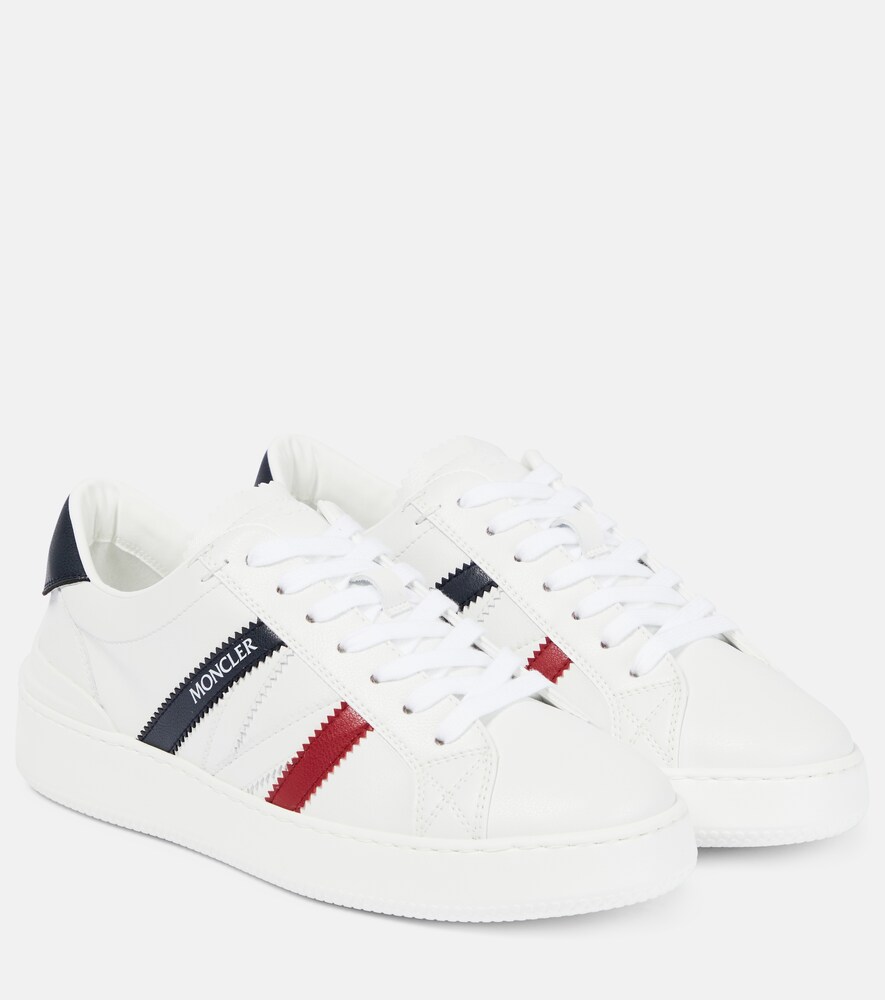 Moncler Monaco Leather Sneakers White Uk Size 2 Women's