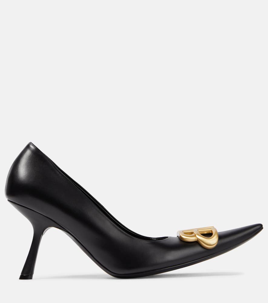 Shop Balenciaga Flex Bb 90 Leather Pumps In Black