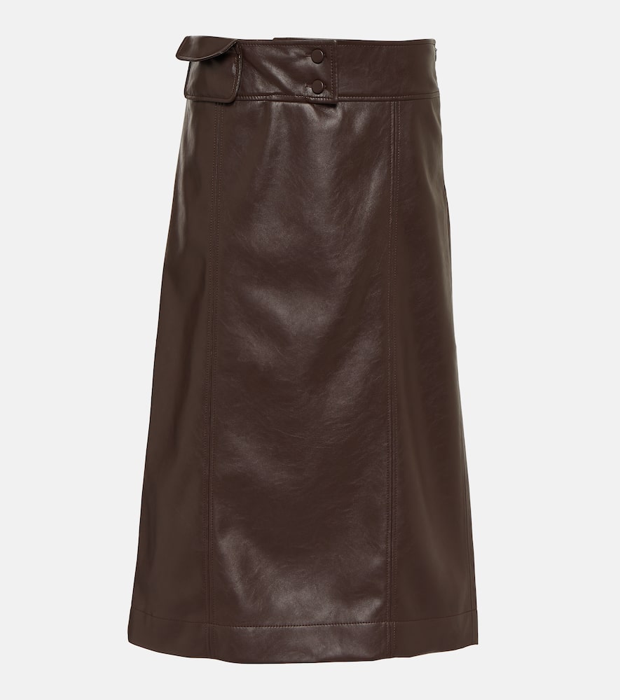 Eyeria faux leather midi skirt