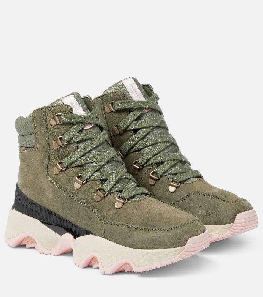 Sorel Kinetic Impact Suede Lace-up Boots In Green