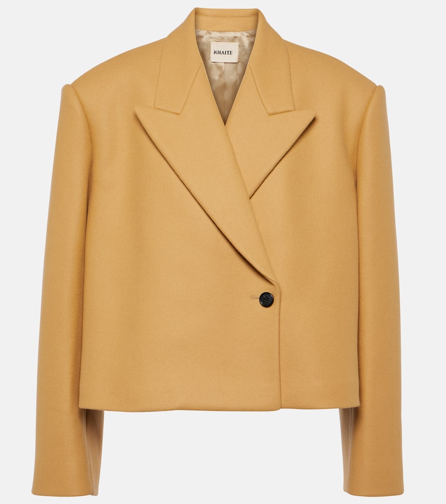 Khaite Raymond cropped wool-blend jacket