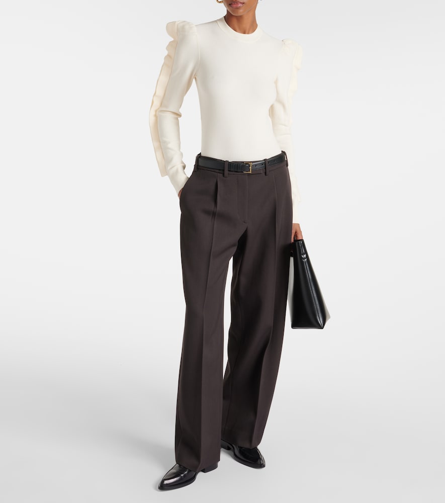  Max Mara Max Mara Genero Ruffled Jersey Sweater 