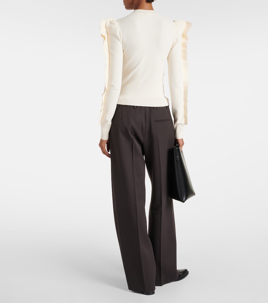 Genero Ruffled Jersey Sweater