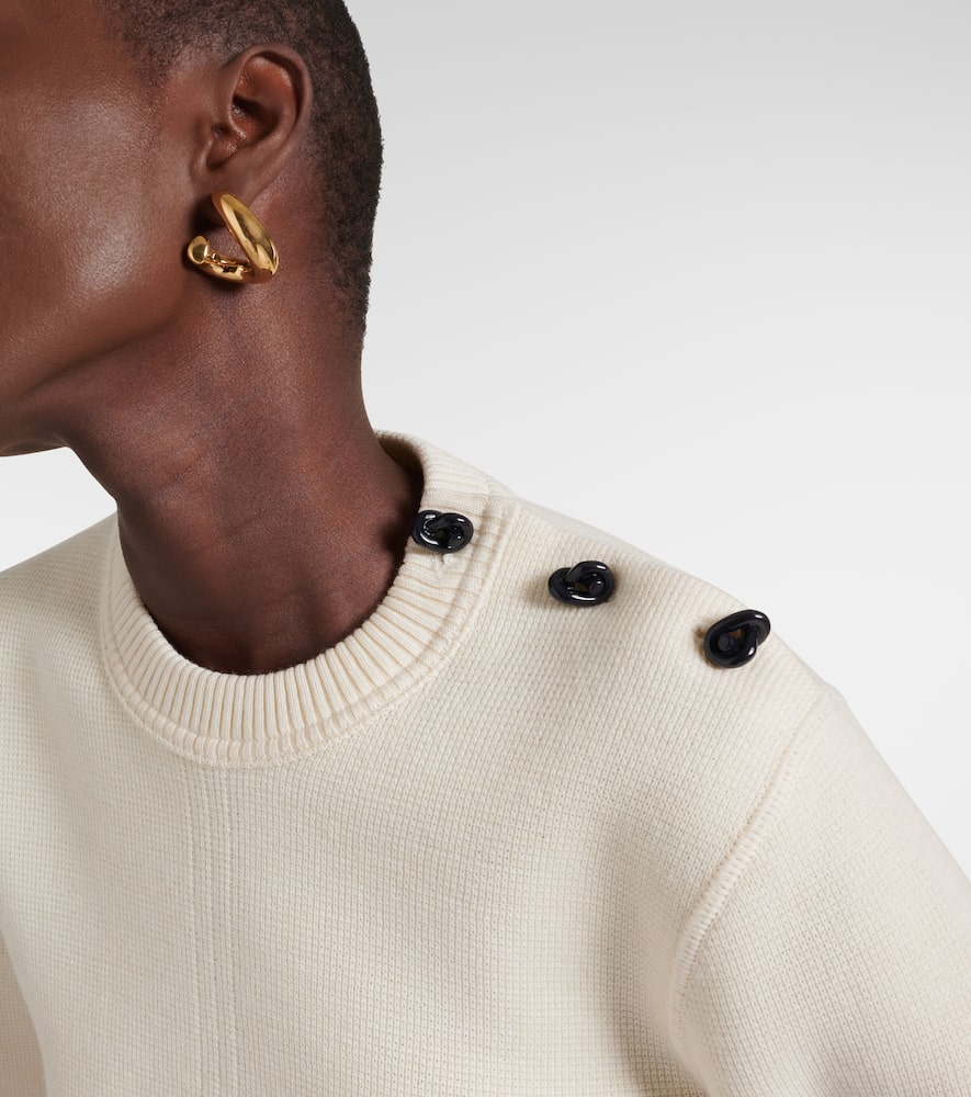 Shop Bottega Veneta Wool Sweater In White
