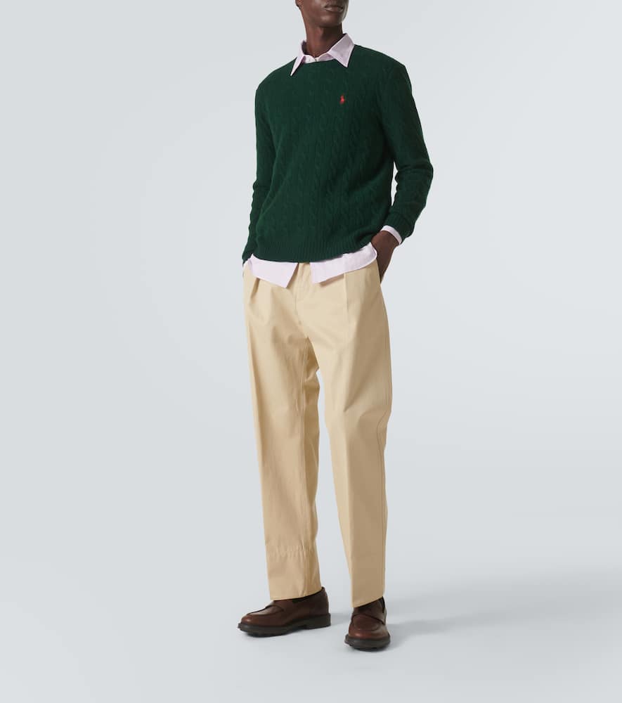 Polo Ralph Lauren Ralph Lauren Forest Green Wool Sweater In Moss Agate