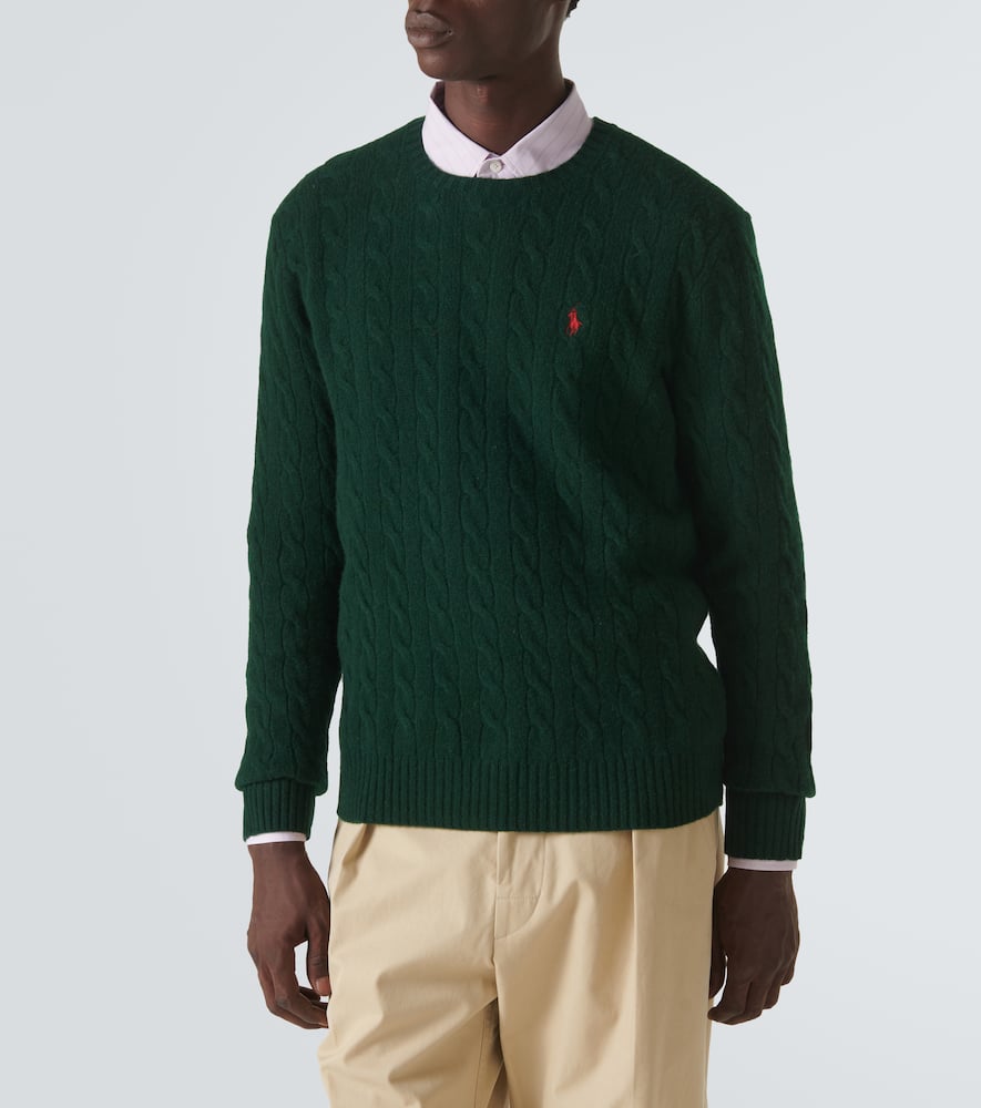 Polo Ralph Lauren Ralph Lauren Forest Green Wool Sweater In Moss Agate