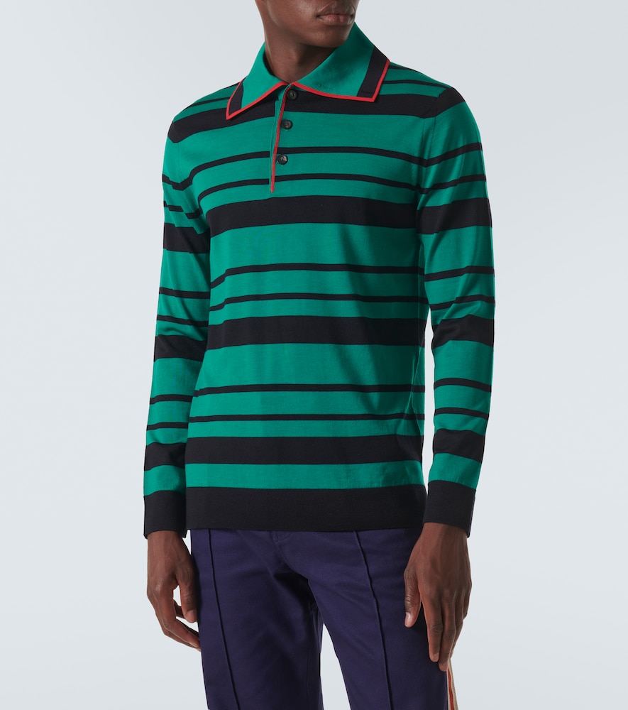  Wales Bonner Wales Bonner Polopullover Sitar Aus Wolle Und Seide 