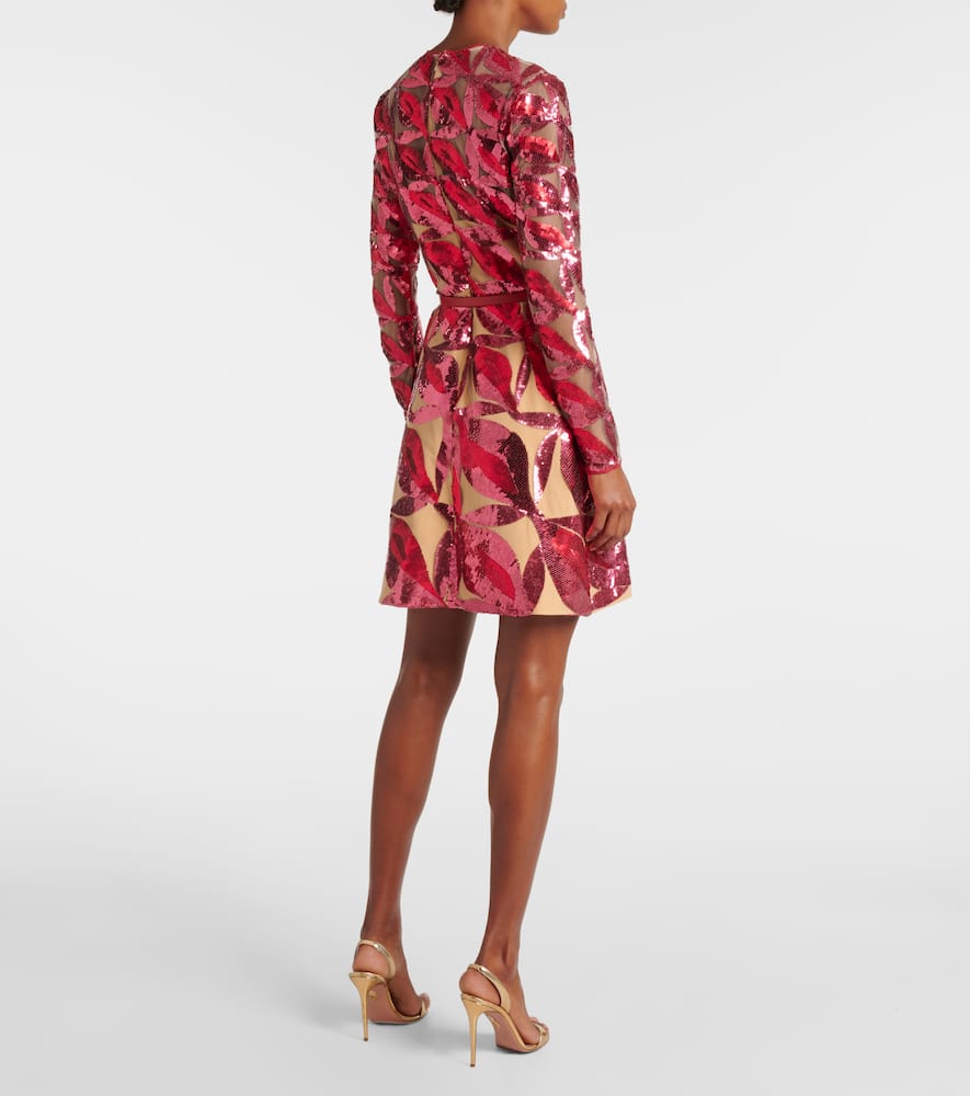 Elie Saab Embroidered Tulle Dress Dresses Red In Red