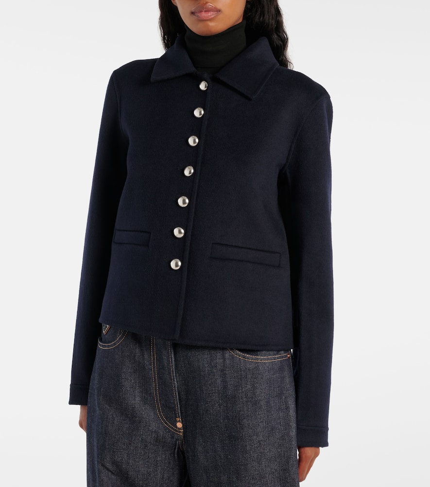 Proenza Schouler Emilie Reversible Wool-blend Jacket In Blue