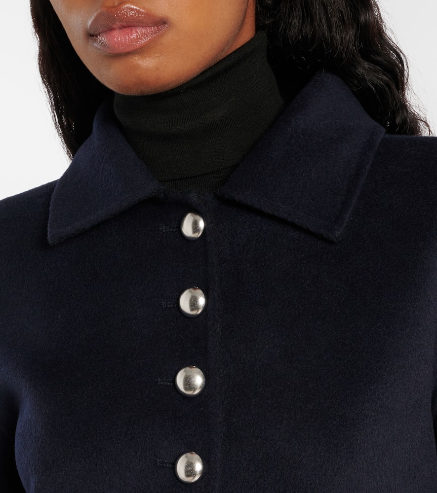 Proenza Schouler Emilie Reversible Wool-blend Jacket In Blue