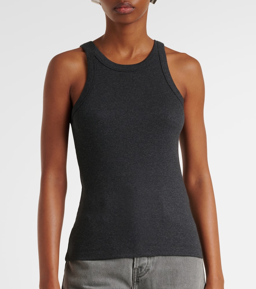 Totême Black Crewneck Tank Top In 001 Black