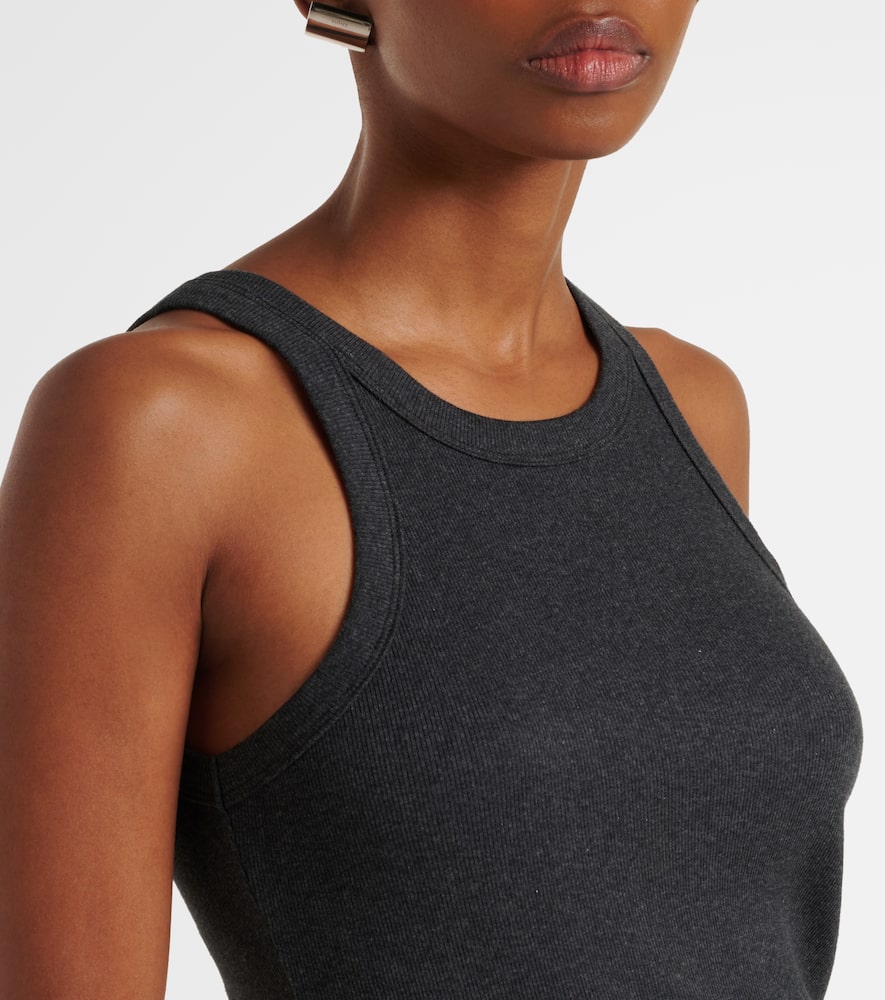 Totême Black Crewneck Tank Top In 001 Black