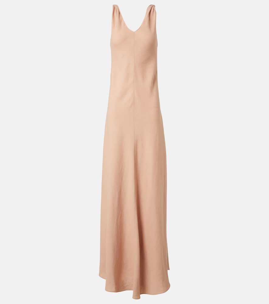 Callie linen crêpe maxi dress