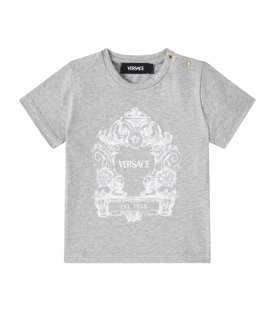 Versace Baby Medusa Cotton Jersey T-shirt In Grey