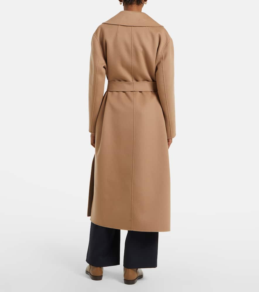 S Max Mara Poldo Belted Relaxed-fit Wool Coat In Beige