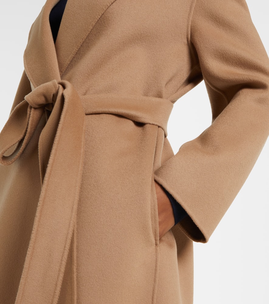 S Max Mara Poldo Belted Relaxed-fit Wool Coat In Beige
