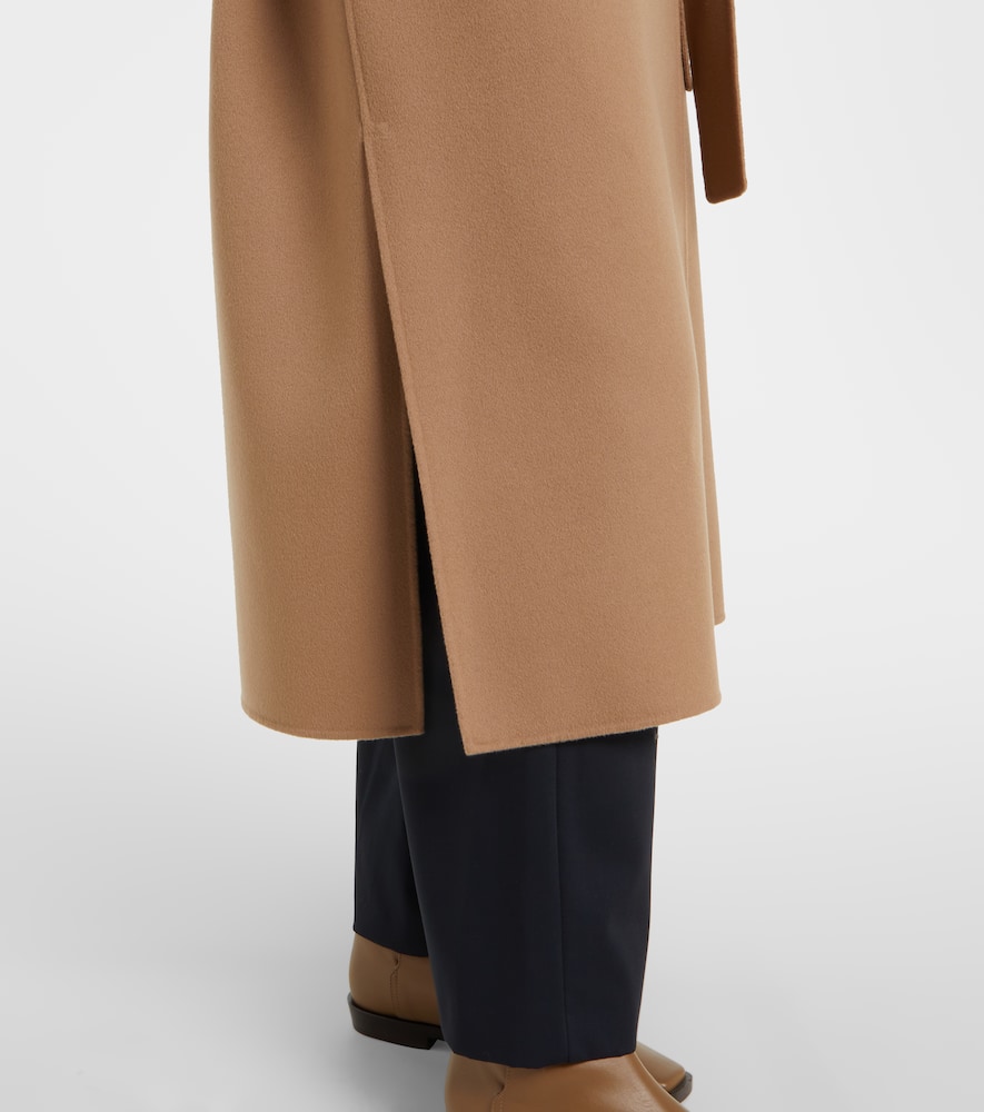 S Max Mara Poldo Belted Relaxed-fit Wool Coat In Beige