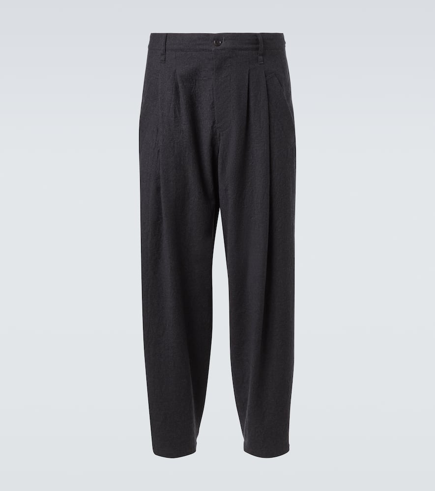 Virgin wool tapered pants