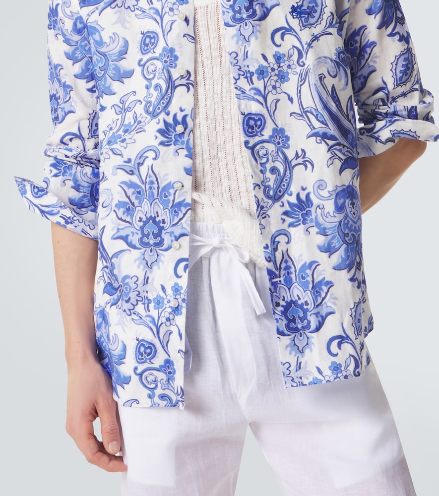  Etro Etro Bedrucktes Hemd Roma Aus Leinen 