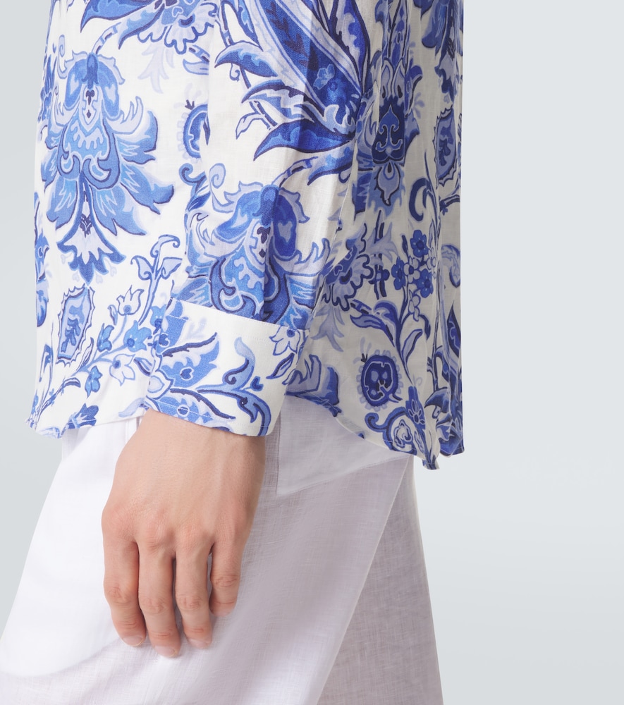  Etro Etro Bedrucktes Hemd Roma Aus Leinen 