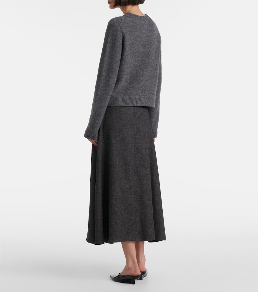 Vince Wool Cardigan In Gray