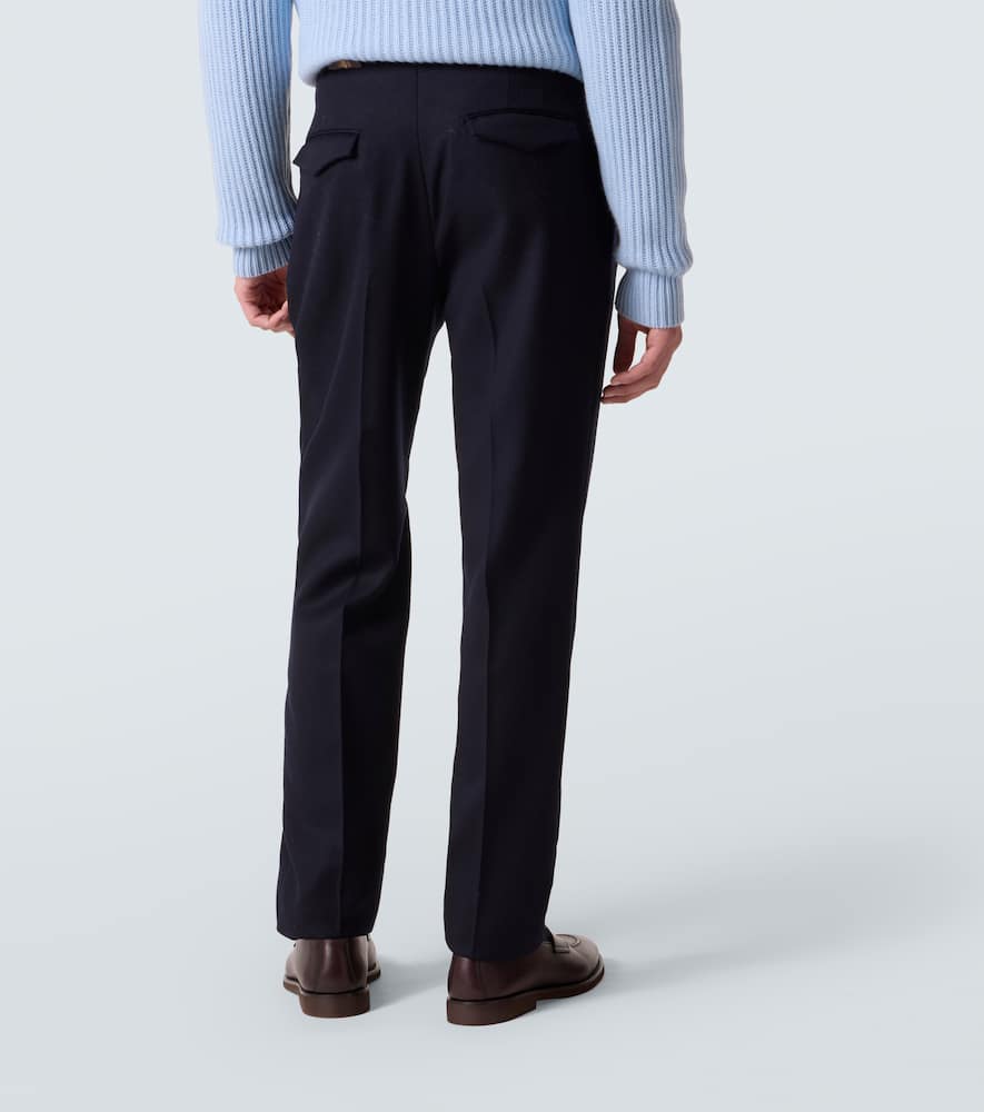 Slowear Virgin Wool Tapered Pants In Black