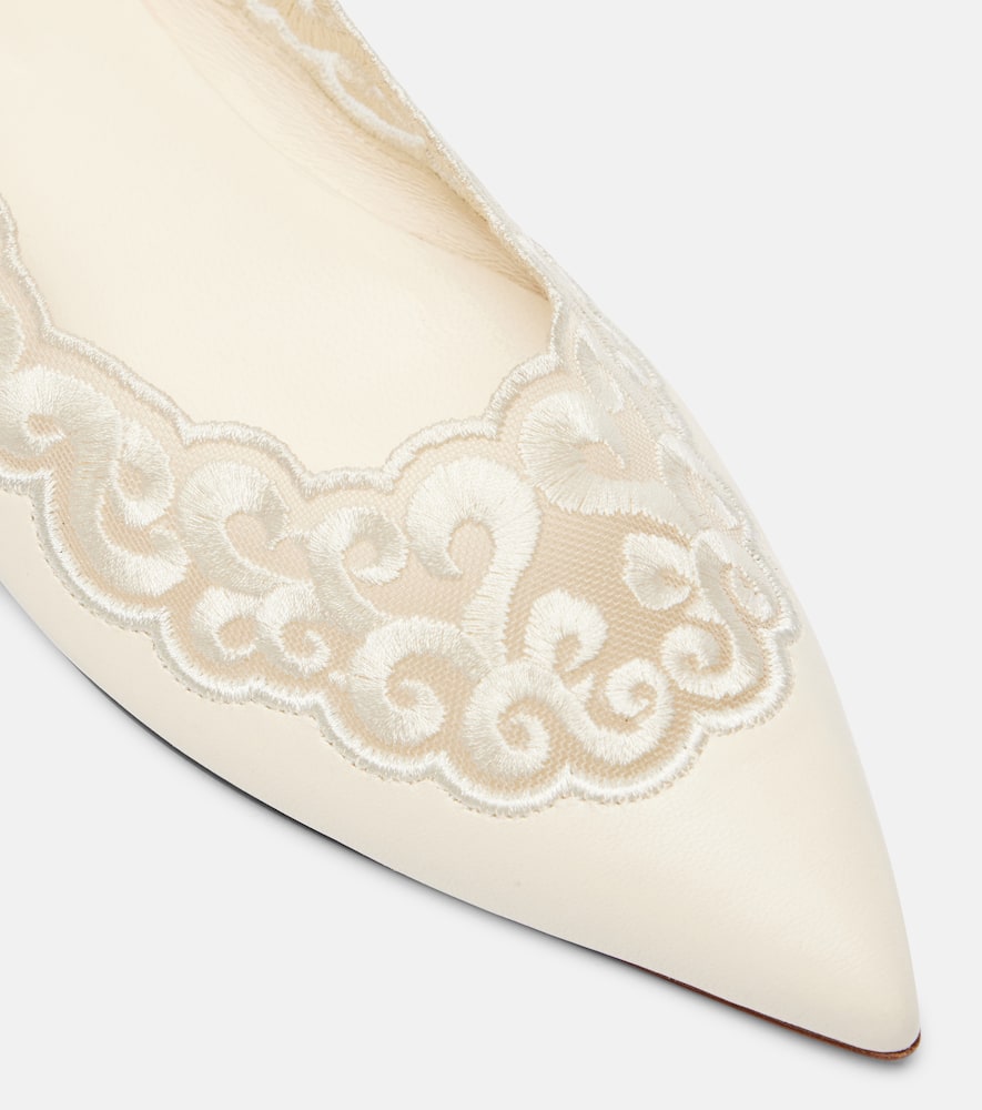 Gabriela Hearst Ziva Flat Shoe In Ivory Nappa Leather In White