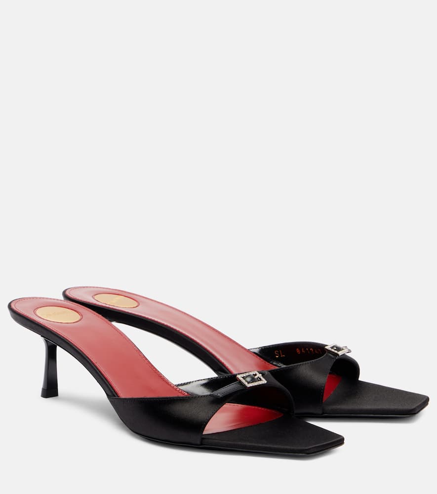 Daisy 50 satin crêpe mules