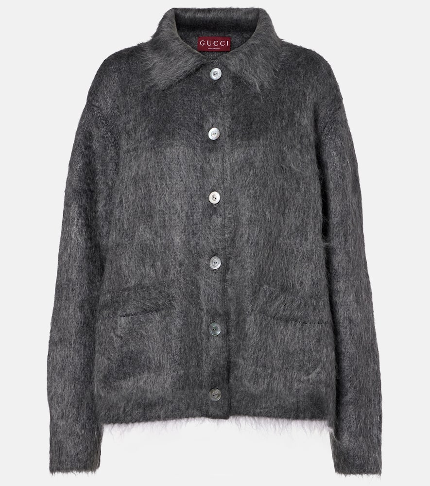 Gucci Mohair-blend Cardigan In Black