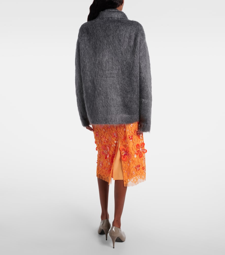 Gucci Mohair-blend Cardigan In Black