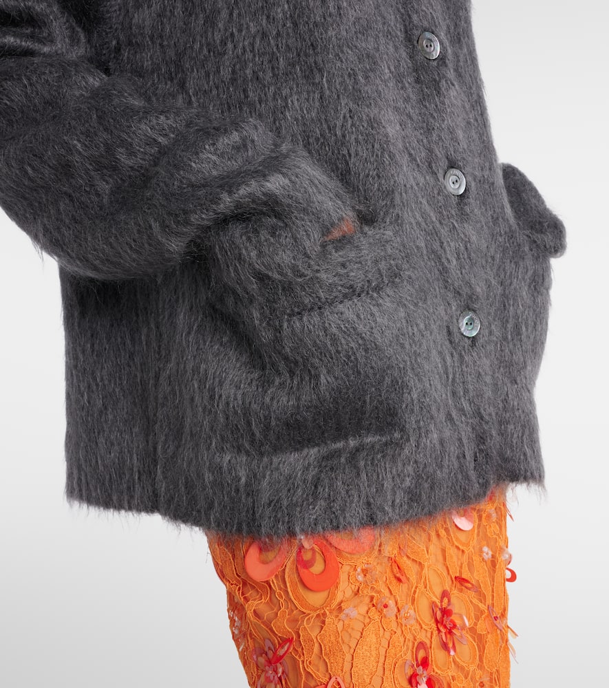 Gucci Mohair-blend Cardigan In Black
