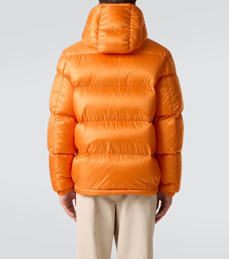 Moncler Snap Button Short Jacket In Orange
