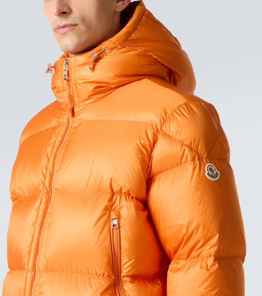 Moncler Snap Button Short Jacket In Orange