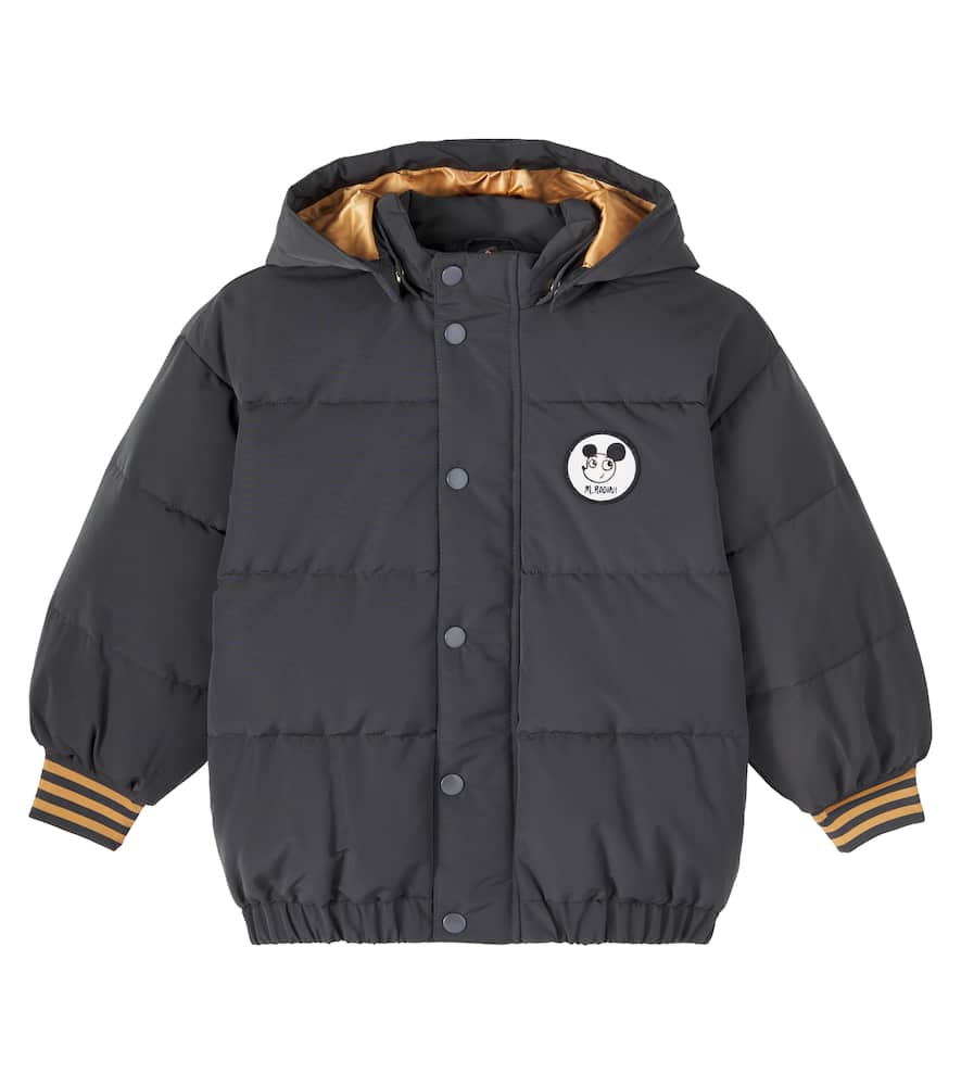 Mini Rodini Patch-appliqué Puffer Jacket In Black