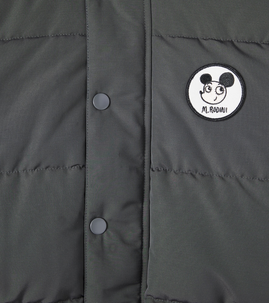Mini Rodini Patch-appliqué Puffer Jacket In Black